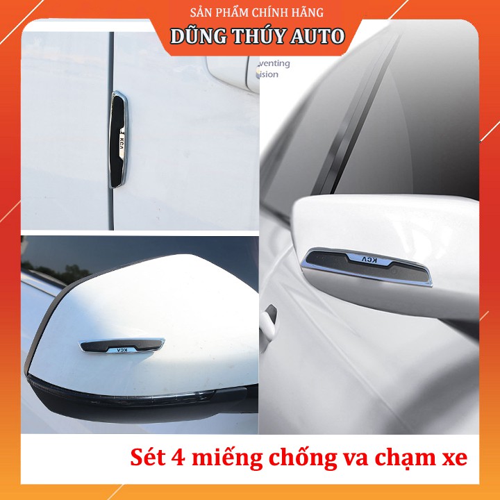 Bộ 4 miếng dán chống va chạm xe hơi - Miếng dán viền cửa ô tô, dán gương chống va chạm