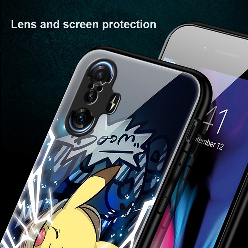 Ốp điện thoại họa tiết rồng dạ quang cho Xiaomi Redmi K40 Gaming Poco F3 F4 F5 F5 Pro Redmi K50 Gaming Redmi K50 K50 Pro K60 K60 Pro Redmi K40 K40 Pro K40s Anime Naruto Fashion Tempered Glass Hard Casing Glow in the Dark