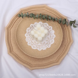 Khay gỗ hình bát giác, khay gỗ tròn hàn quốc decor chụp ảnh phụ kiện, trang sức
