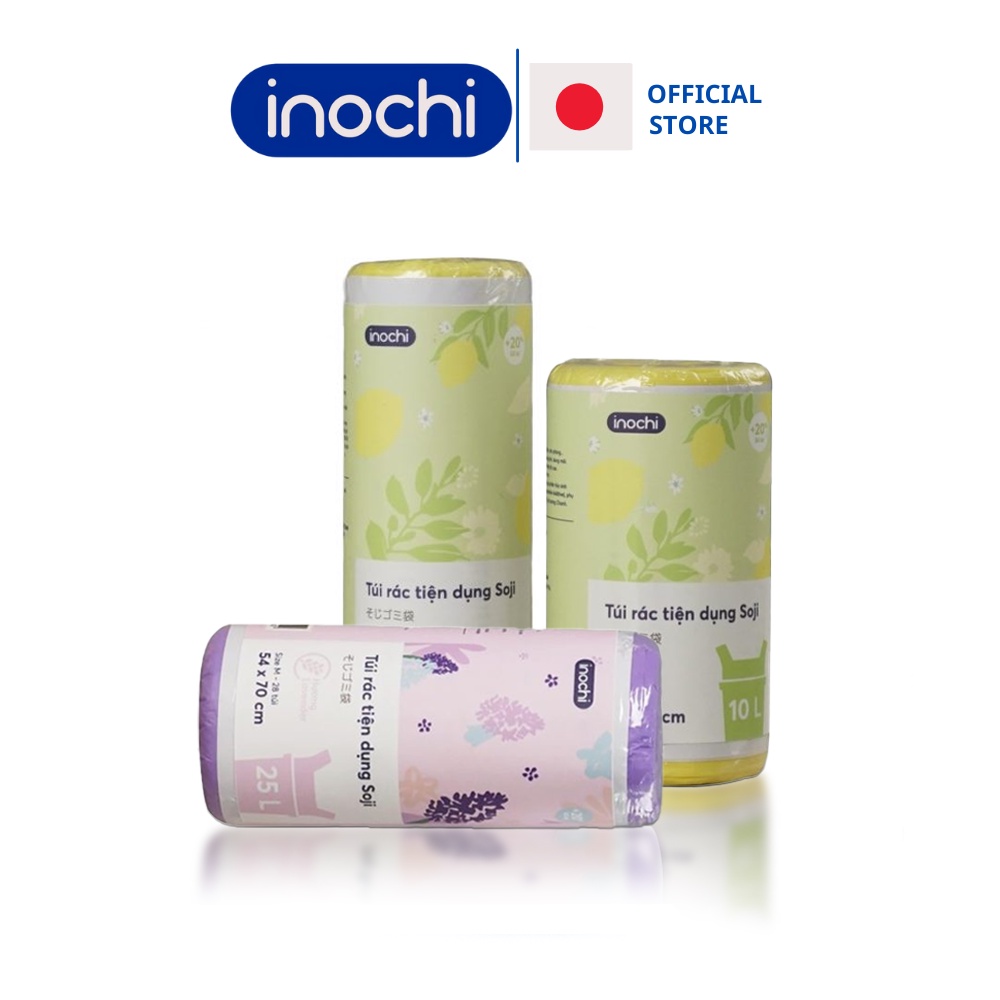 Túi rác tự hủy inochi có quai hương chanh và hương lavender