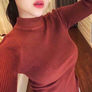 Áo len cổ 3 phân chất len gân đẹp