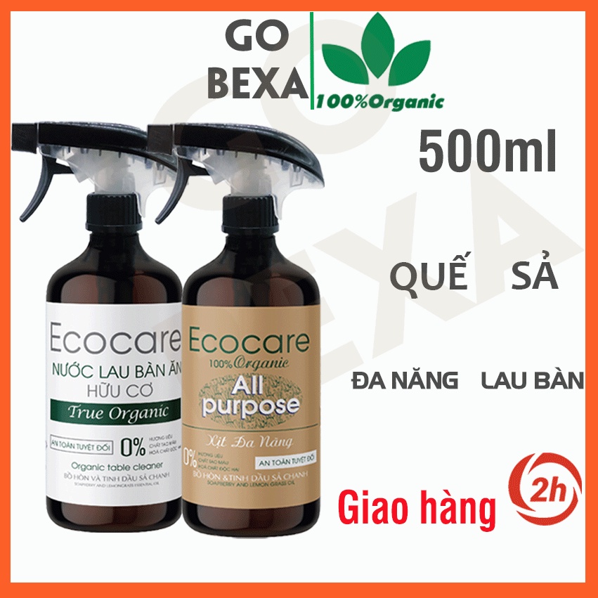  Xịt lau bàn Ecocare, xịt đa năng Ecocare hữu cơ dùng cho mọi bề mặt 500ml | WebRaoVat - webraovat.net.vn