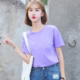Áo thun trơn - Màu tím nhạt
