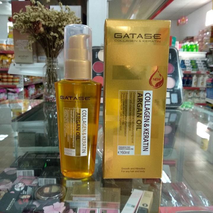 Tinh dầu dưỡng tóc GATASE COLLAGEN KERATIN ARGAN OIL 60ml