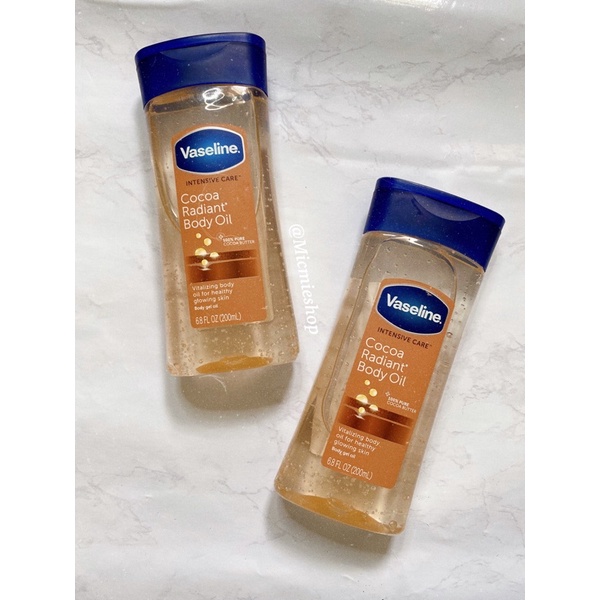 Vaseline Cocoa Radiant Body Oil- Dưỡng Ẩm Vaseline toàn thân dạng Gel Oil