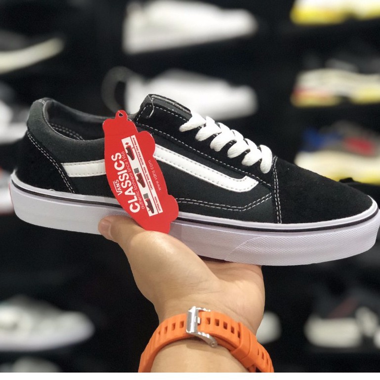 Giày VS OLD SKOOL mũi da lộn đế kếp sao su chống trơn trượt phù hợp quần jeans dễ phối đồ | BigBuy360 - bigbuy360.vn