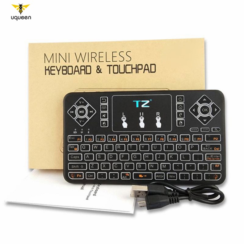 UQ Q9s Bluetooth Wireless Mini Keyboard Colorful Backlit with Touchpad Q9 Air Mouse Remote Control