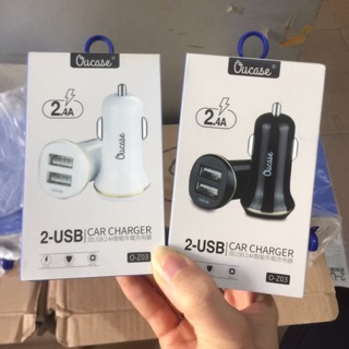 Củ sạc ô tô 2 cổng usb chính hãng vu