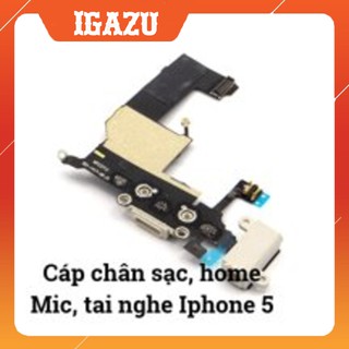 Cáp chân sạc / bo sạc iphone 5 / 5g zin bóc máy - igazu