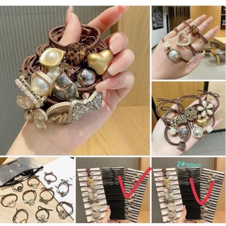 Set 10 chun buộc tóc nữ đính đá sang chảnh