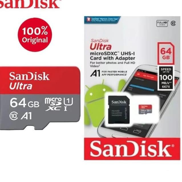 Thẻ Nhớ Micro Sd Hiệu Sandisk Ultra Class 10 64gb