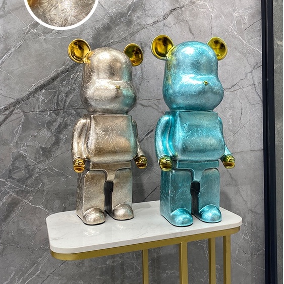 Bearbriick size 50 - Đồ chơi sưu tầm - Tượng gấu Bear cao cấp sáng tạo trang trí phòng khách