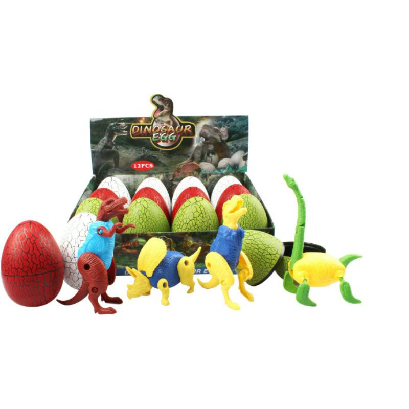 Đồ chơi trứng khủng long cân bằng mở nắp lắp ghép khủng long dinosaur egg 610-3