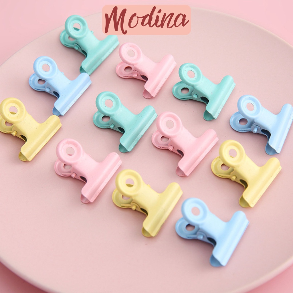 Kẹp giấy a4 MODINA kim loại cute nhiều màu