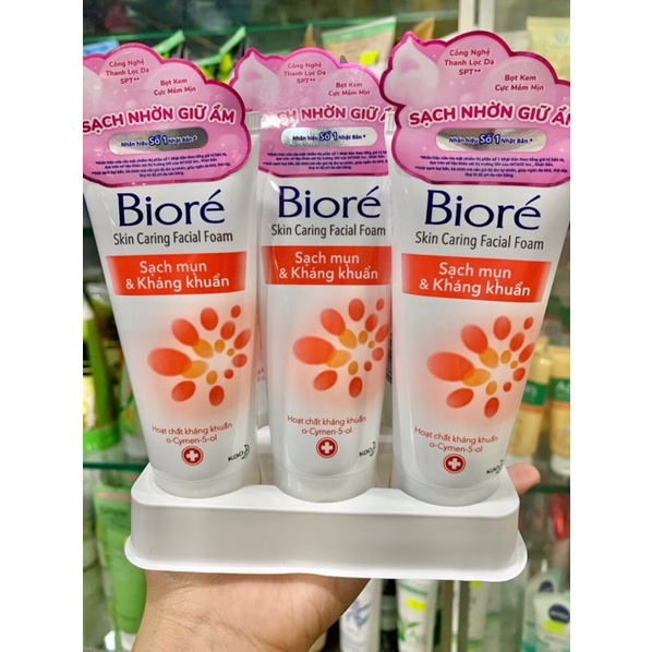sữa rửa mặt Biore sạch mụn -kháng khuẩn chai 50G