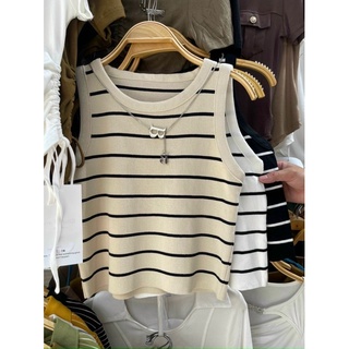 Áo ba lỗ chất len tăm dáng croptop