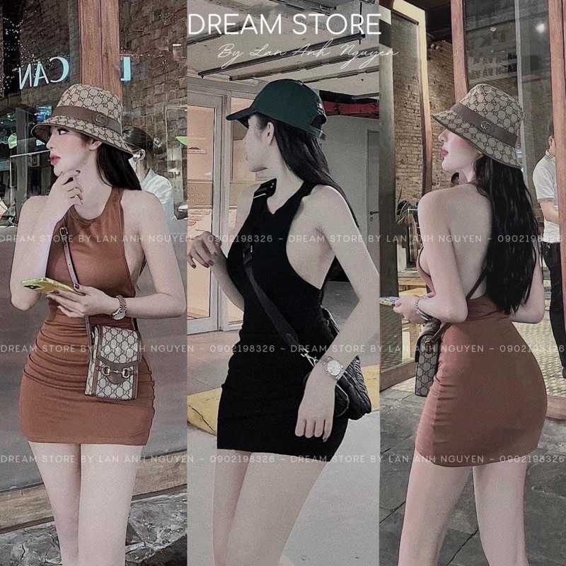 HOẢ TỐC ĐẦM BODY BA LỖ SEXY HỞ LƯNG CUT OUT MAI PHƯƠNG BÙI MPB