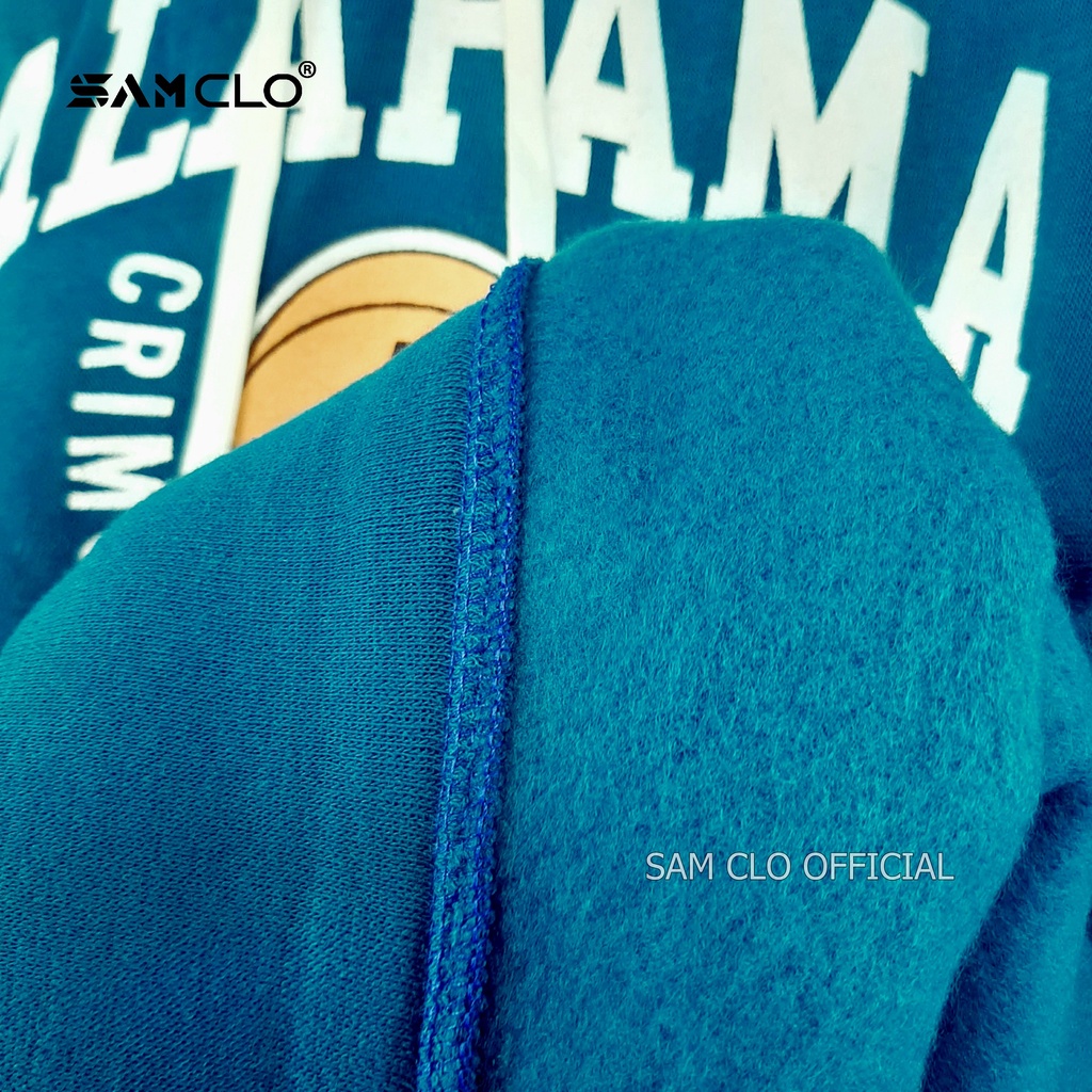 Áo khoác nỉ SAM CLO nam nữ freesize hoodie chui có mũ tay dài thu đông dáng unisex in hình bóng chày chữ ALAPAMA