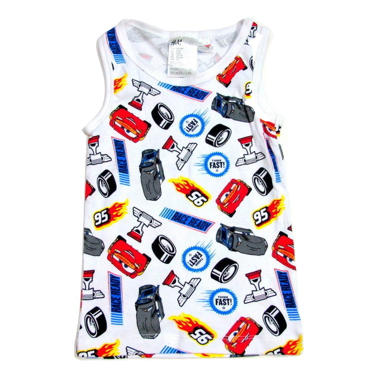 Áo ba lỗ cotton bé trai 2 - 4 tuổi
