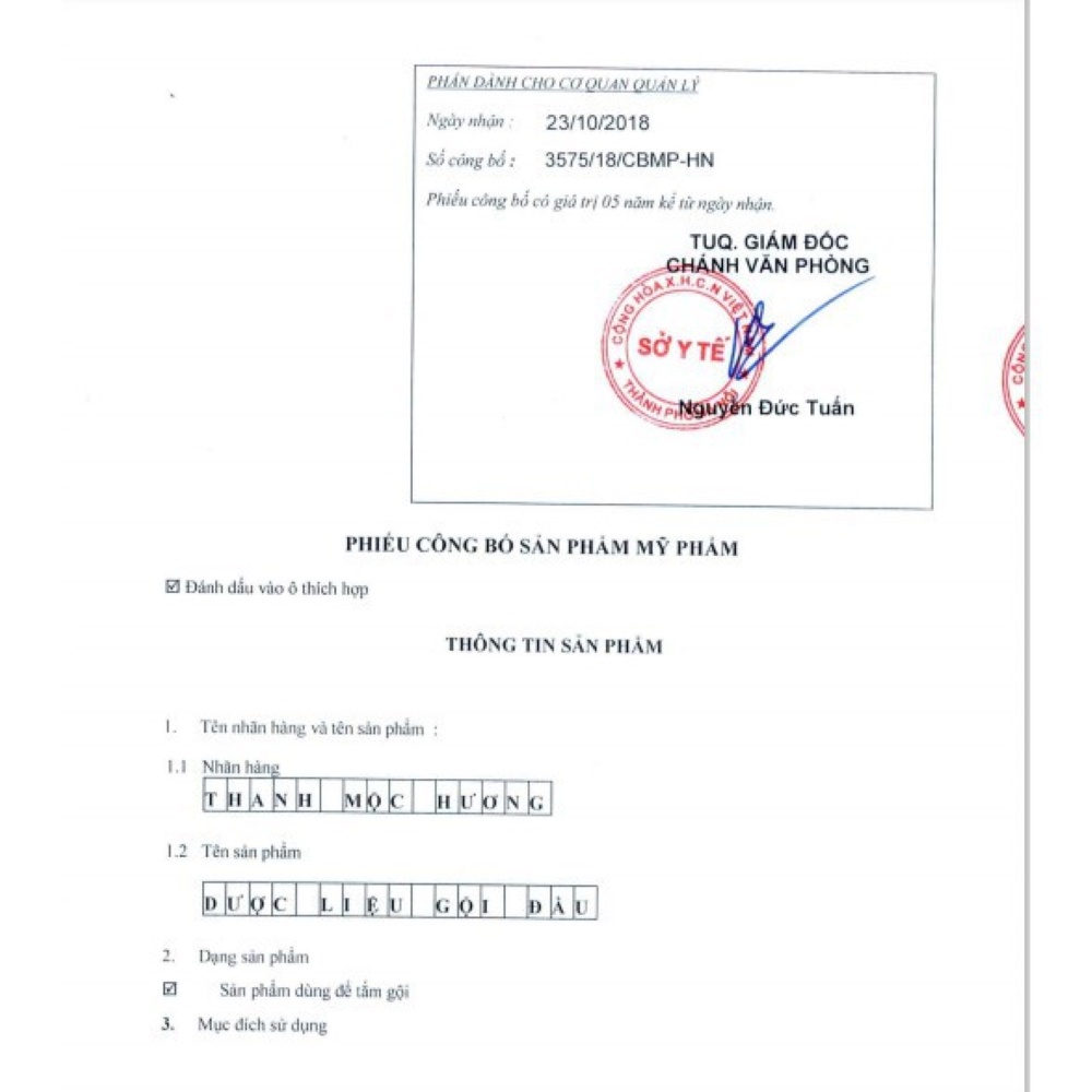 Gói Dầu Gội Thanh Mộc Hương 7.8ml Ngăn Rụng Tóc Kích Thích Mọc Tóc