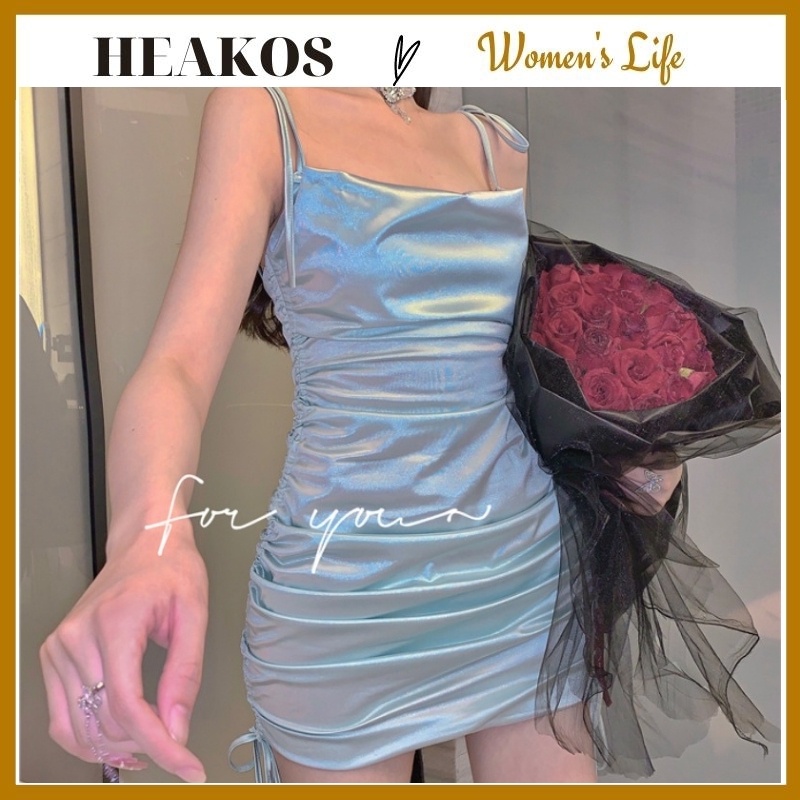 Đầm nữ Đầm dự tiệc, dáng ôm sang chảnh chất vải mềm mịn HEAKOS