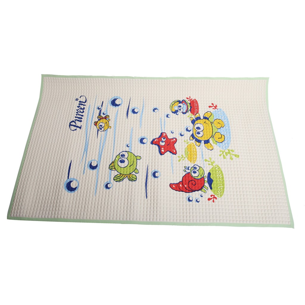 [100% Cao Su Thiên Nhiên] Nệm Mát Cho Trẻ Sơ Sinh Pureen xanh (60x90 cm)