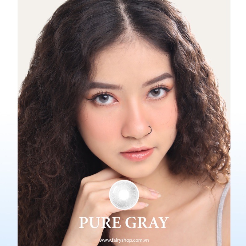 Kính Áp Tròng Pure Gray 14.0mm - Kính Áp Tròng Cao Cấp FAIRY SHOP CONTACT LENS độ 0 đến 8