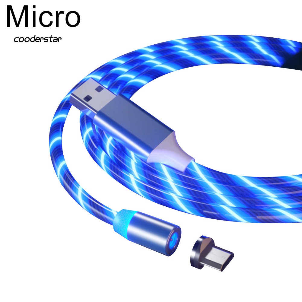 Cáp Sạc Nhanh Có Đèn Led Cổng Type-C Micro Usb Dành Cho Android