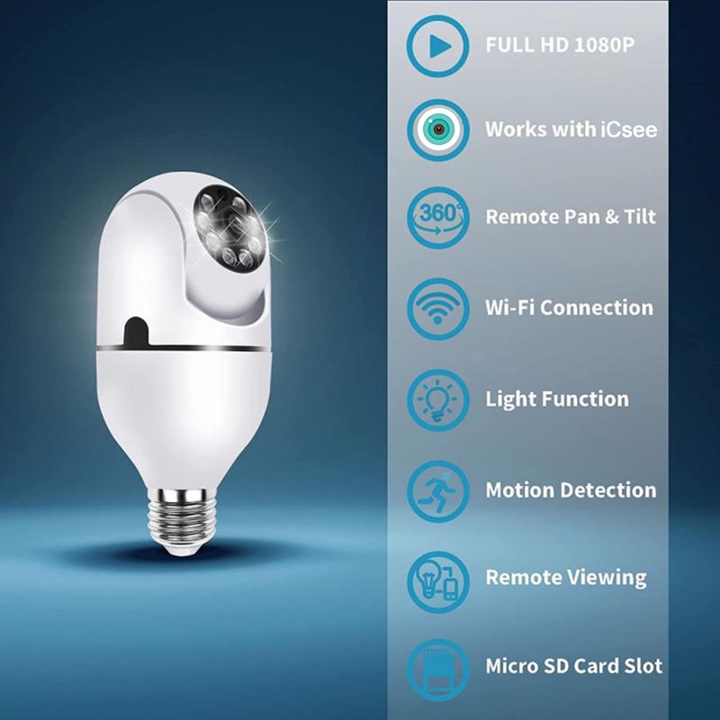 Camera kỹ thuật số HAMROL 5MP PTZ Wifi iCsee App 1080P 4X tầm nhìn ban đêm tự động 2MP