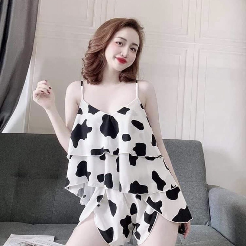 Đồ ngủ nữ hai dây,set hai dây thun lạnh bò sữa hot trend mỏng nhẹ,thoáng mát FREESIZE 55-68KG | BigBuy360 - bigbuy360.vn