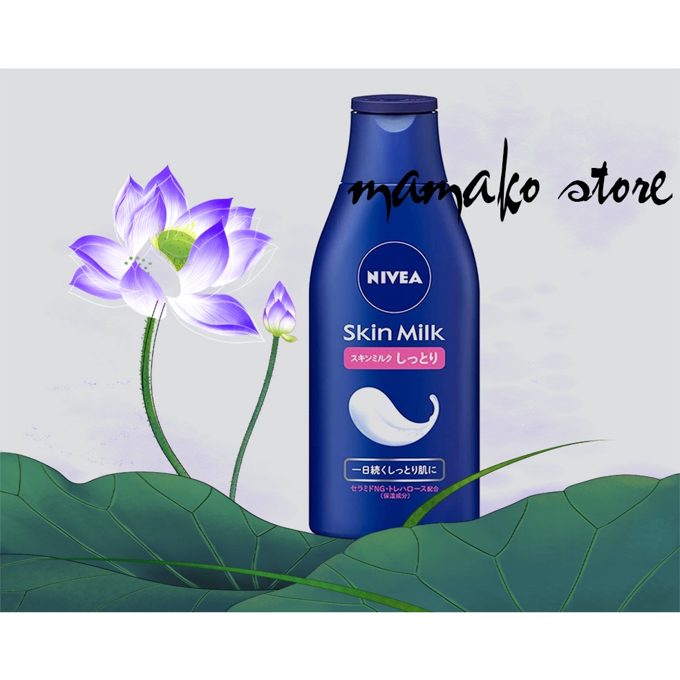 Sữa dưỡng da Nivea Skin Milk Moist 200ml – dành cho da khô/hàng nhật nội địa
