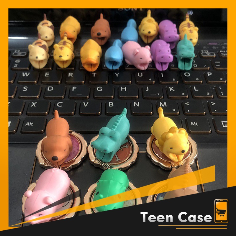 [ SALE SẬP SÀN ] Thú bảo vệ đầu sạc siêu cute chất liệu silicon mềm