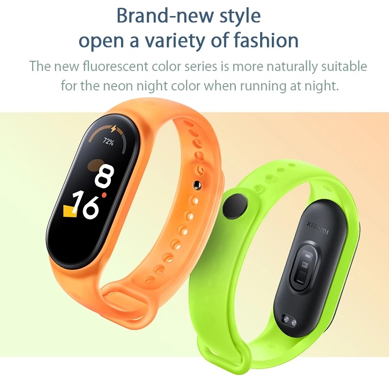 Dây Đeo Thay Thế Chất Liệu Silicon Màu Dạ Quang Thời Trang Cho Xiaomi Band 7 6 5 Mi Band 5 6 7