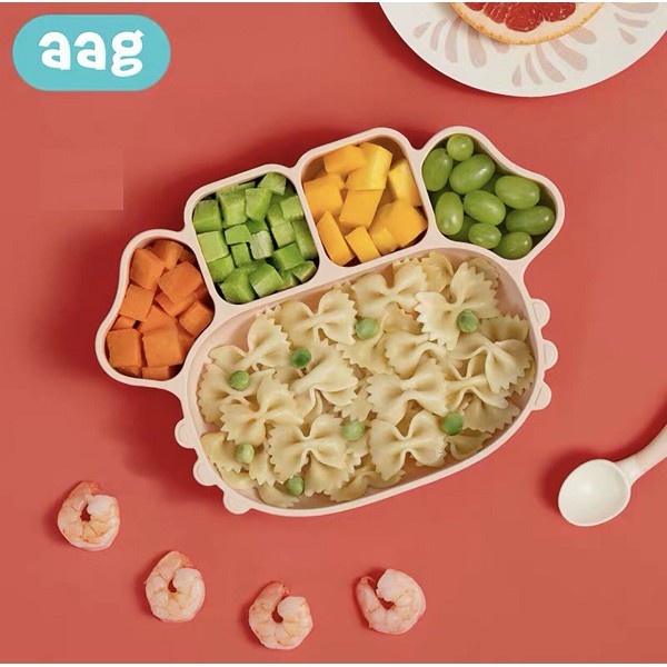 Khay Ăn Dặm  con cua AAG Cao Cấp Cho Bé ( Có Đế Chống Trơn Trượt )