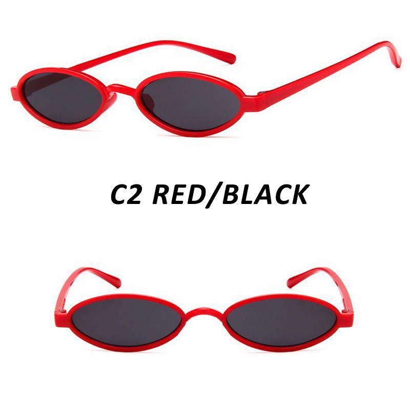 Kính râm hình bầu dục cỡ nhỏ thời trang vintage cho nam/nữ