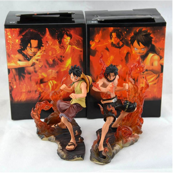 Mô Hình One Piece Thời khắc sinh tử Luffy Ace cạnh nhau 18cm