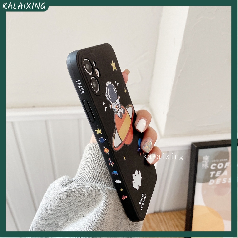 Ốp Điện Thoại Vuông Hình Phi Hành Gia Cho iPhone 13 Pro Max 13 mini 12 ProMax 11 Pro Xs Max XR X