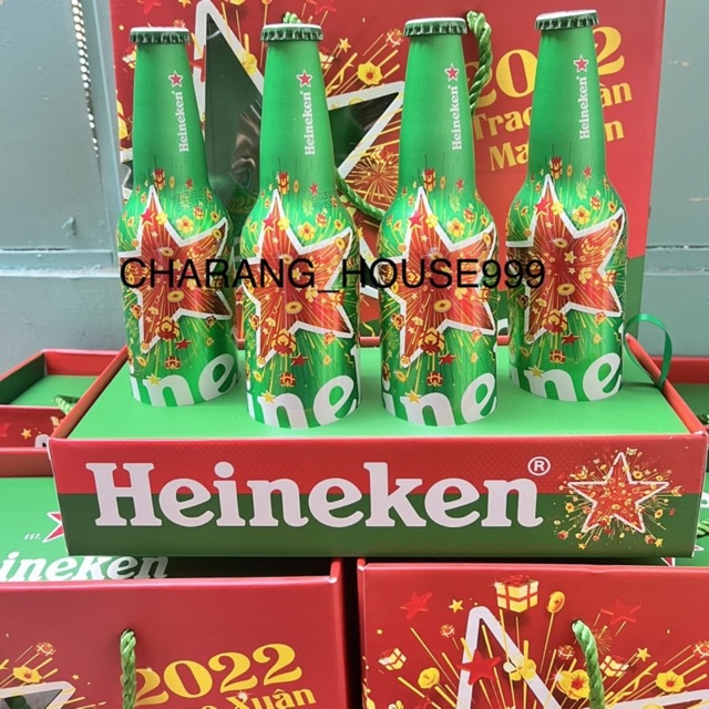 Hộp quà Heineken chai nhôm. XẢ HÀNG GIÁ SỐC. Bia Heineken chai Alumium