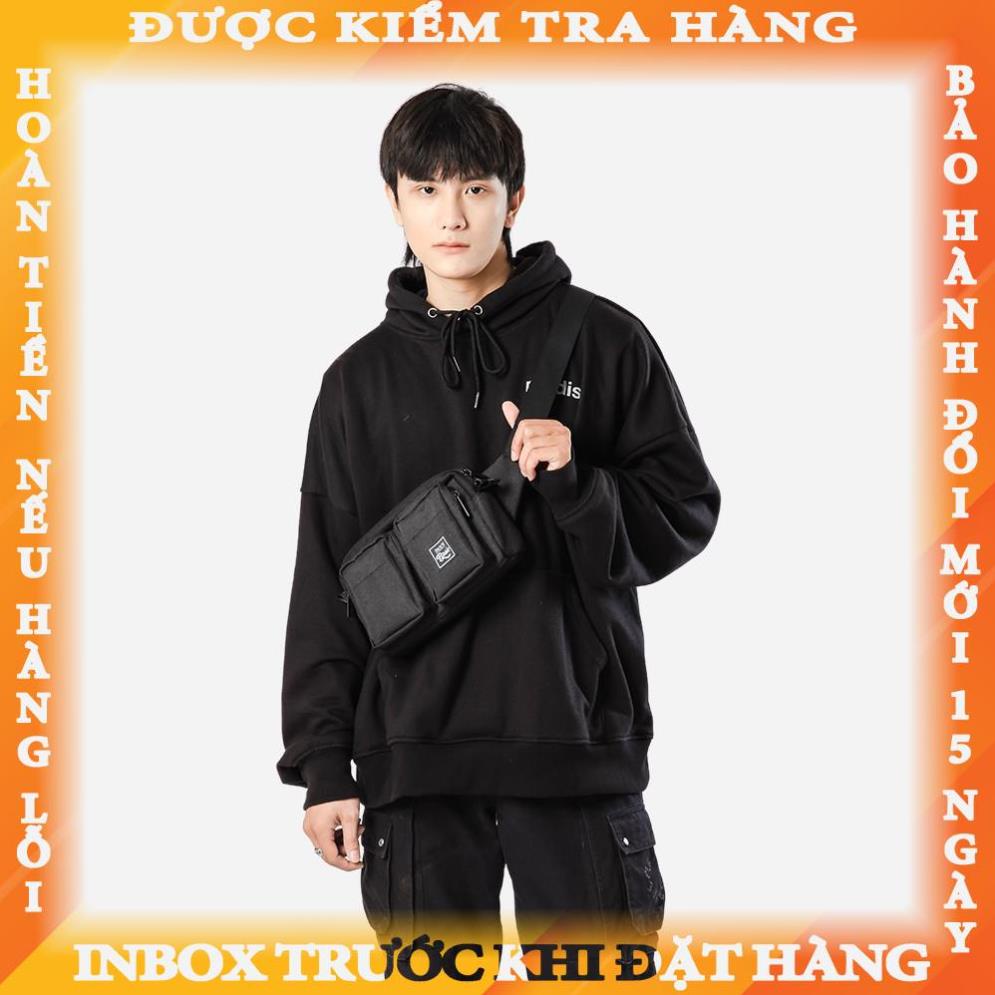 Túi bao tử - Túi đeo hông cao cấp Back To Basic - GURIN BLACK chống thấm tốt, nhiều ngăn amnguyen