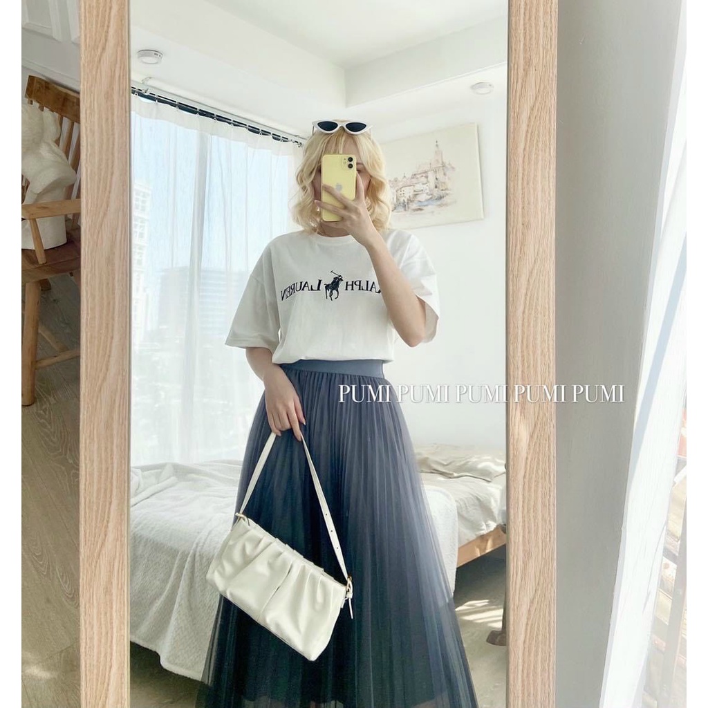 Chân váy xếp ly dài, chân váy lưới loang màu sang xịn lên dáng cực đẹp luôn đúng chất tiểu thư hàng quảng châu cao cấp | BigBuy360 - bigbuy360.vn