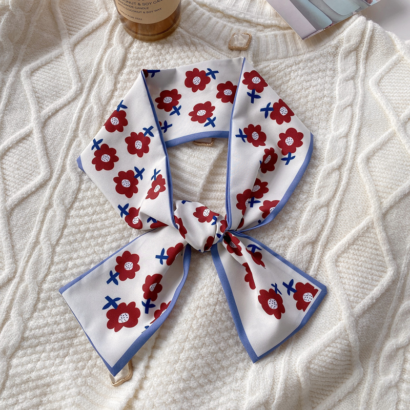 Dây Buộc Tóc Đính Hoa Xinh Xắn Phong Cách Hàn Quốc