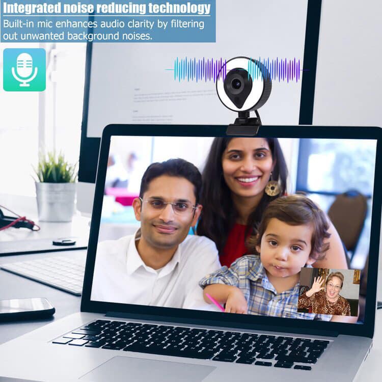 Cực nét] Webcam hỗ trợ học online có Mic,tích hợp đèn trợ sáng độ phân giải 1080P 2K | BigBuy360 - bigbuy360.vn