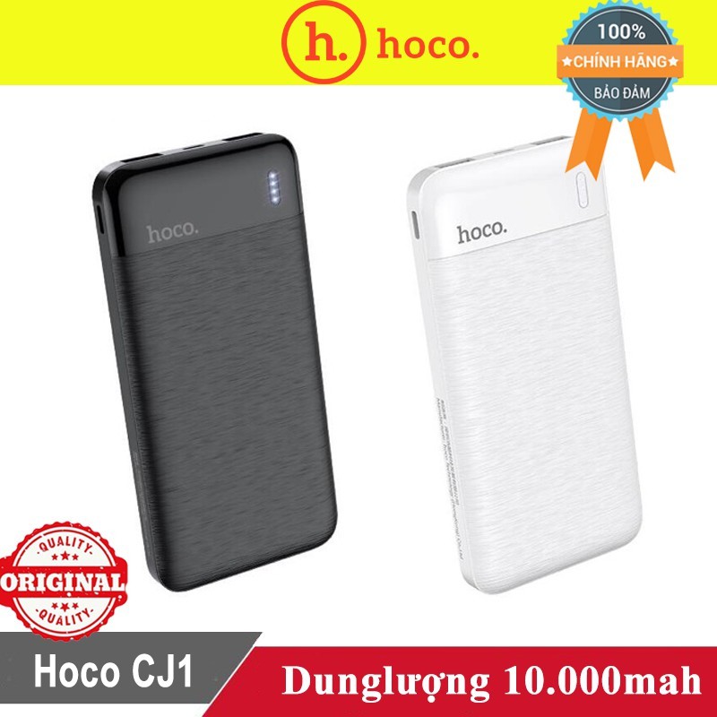 Sạc dự phòng Hoco CJ1 10.000mAh có đèn Led báo pin- Bảo hành 12 tháng, Hnshop3000