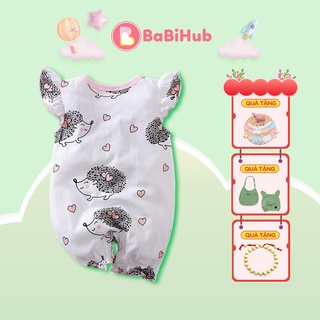Bộ Liền Cho Bé Họa Tiết Nhím Xù Đáng Yêu
