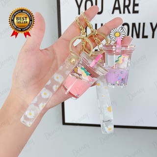 1 móc khóa hình bình sữa / hoa cúc / kỳ lân đáng yêu