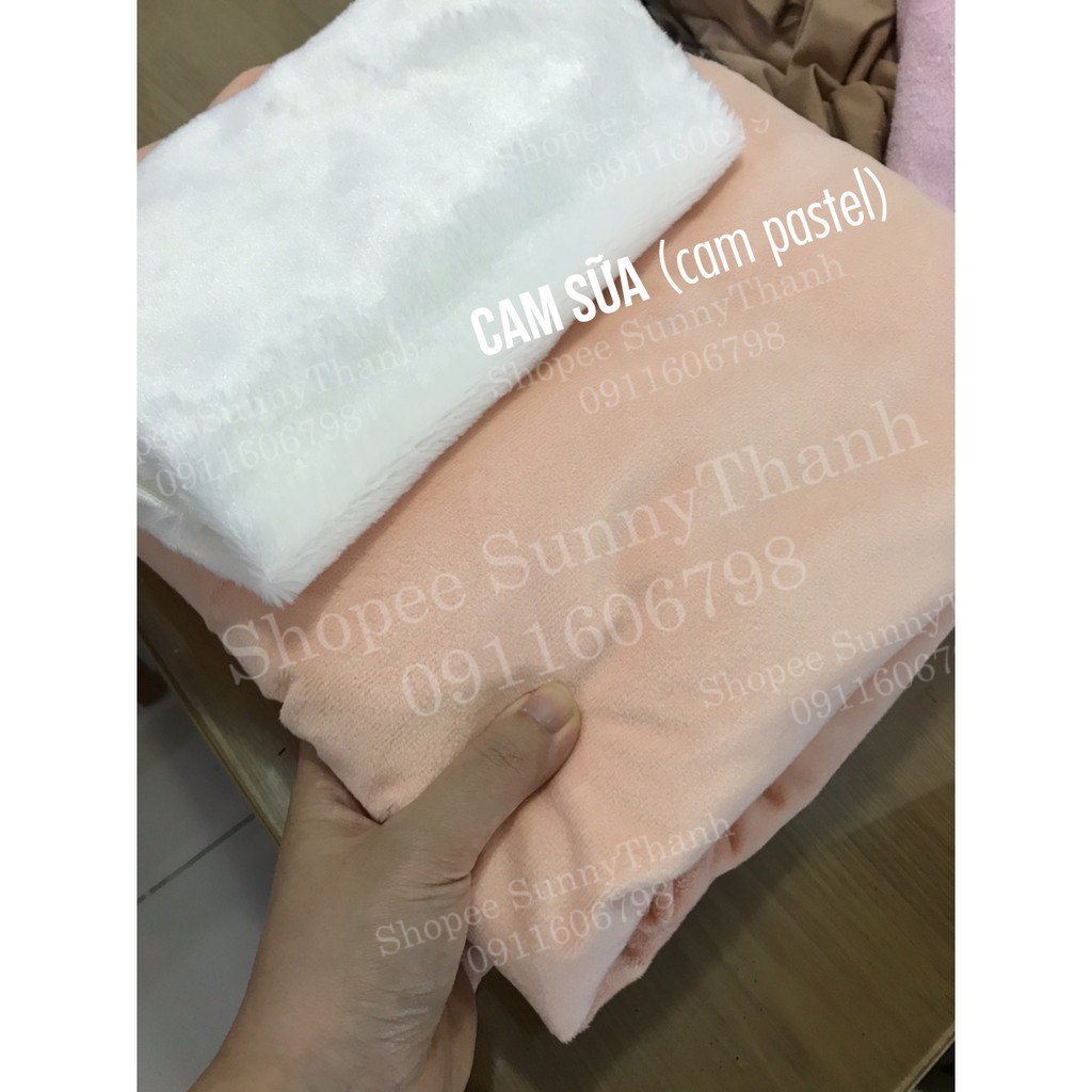 [59k 1mx1m6] Vải lông nhung siêu mịn SunnyThanh may doll, outfits doll, scrunchies, đầm body, áo khoác giá rẻ . ་ ,