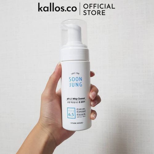 [TEM CHÍNH HÃNG] Sữa Rửa Mặt Dạng Bọt Etude House Soon Jung 5.5 Foam Cleanser, pH 6.5 Whip Cleanser | BigBuy360 - bigbuy360.vn