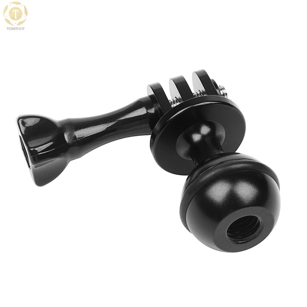 Shipped within 12 hours】 Aluminum Alloy Ball Tripod Head Mount with Long Bolt for GoPro Hero 7 6 5 for SJCAM Xiaomi Yi 4K EKEN H9 H9R for Diving Video Light Action Camera Accessory Head Mount [TO]