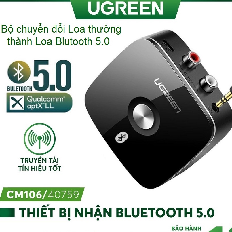Bộ thu Bluetooth 5.0 APTX cho loa Ugreen 40759