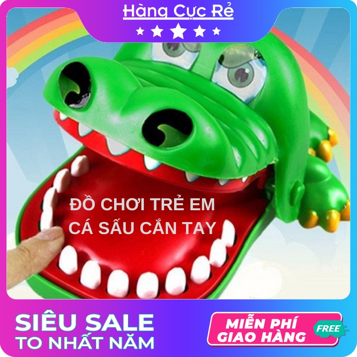 Đồ chơi cá sấu cắn tay Size trung 🐊Freeship🐊 Shop Hàng Cực Rẻ